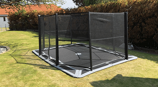 All sizes of in-ground trampoline safety nets available