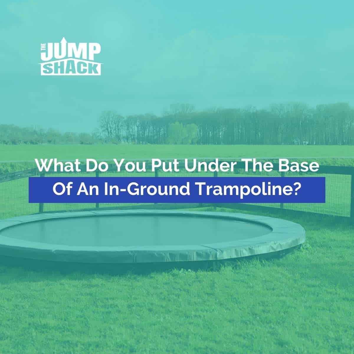 An in-ground trampoline in an Arizona yard